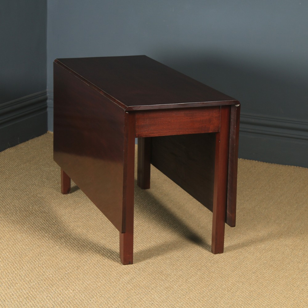 Antique English Georgian Cuban Mahogany Pembroke Drop Leaf Dining Table (Circa 1770)