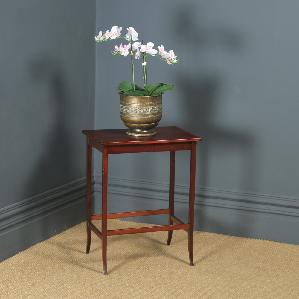 Antique English Edwardian Regency Style Mahogany Occasional Side Table (Circa 1910)