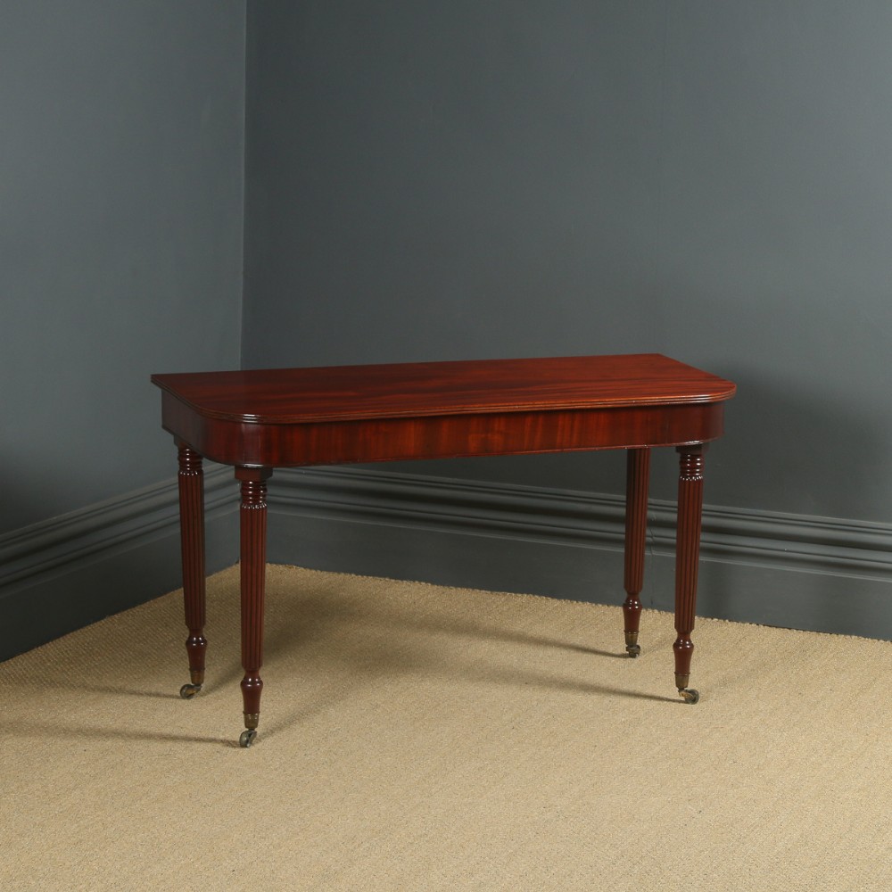 Antique English Georgian Regency Mahogany Console Side Hall Occasional Table (Circa 1825)