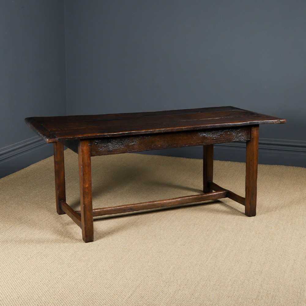 Antique English 18th Century Georgian 6ft Oak Farmhouse Kitchen Dining Refectory Table (Circa 1780)