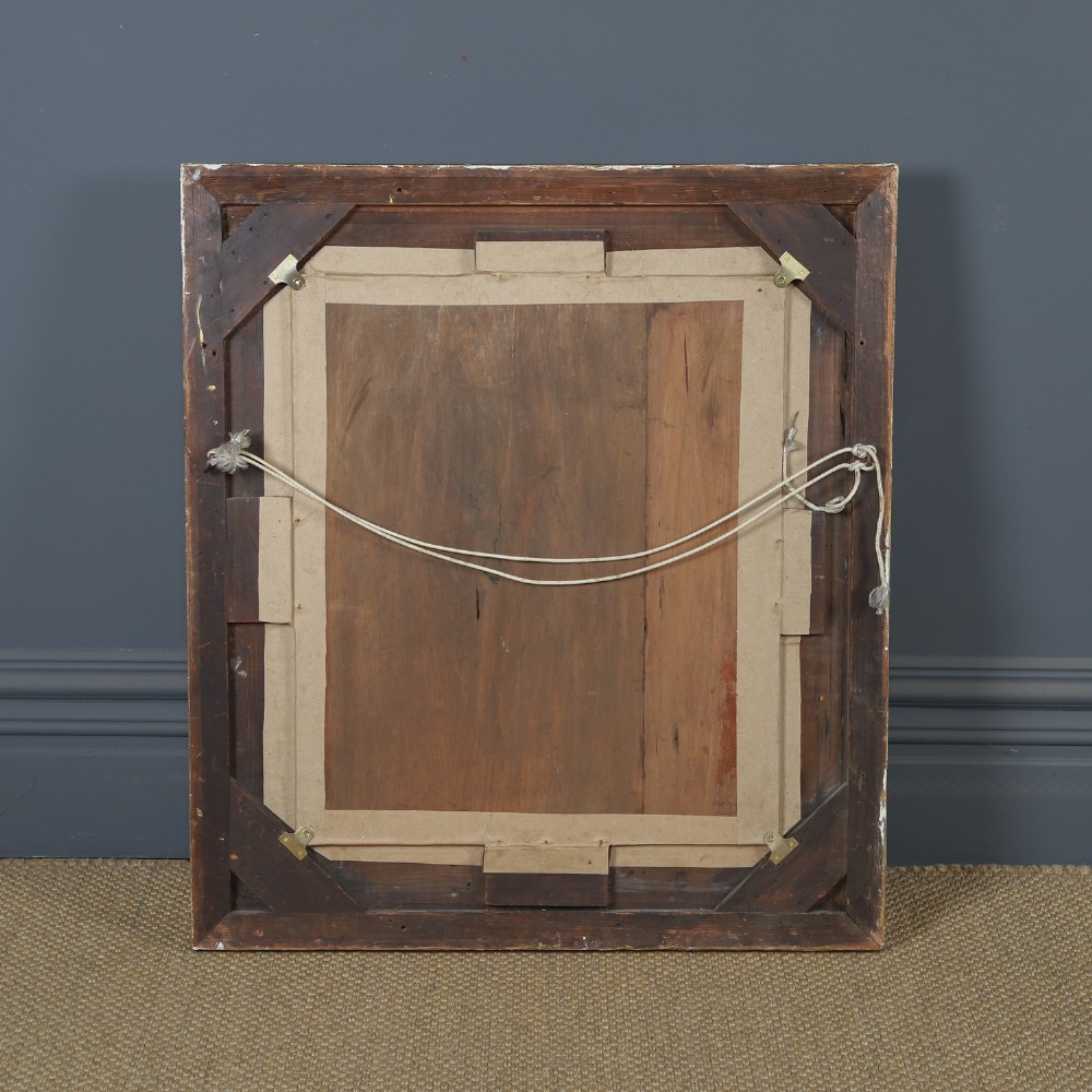 A rectangular Victorian gilt wall mirror featuring a moulded frame with classical leaf and beaded details. View XIII