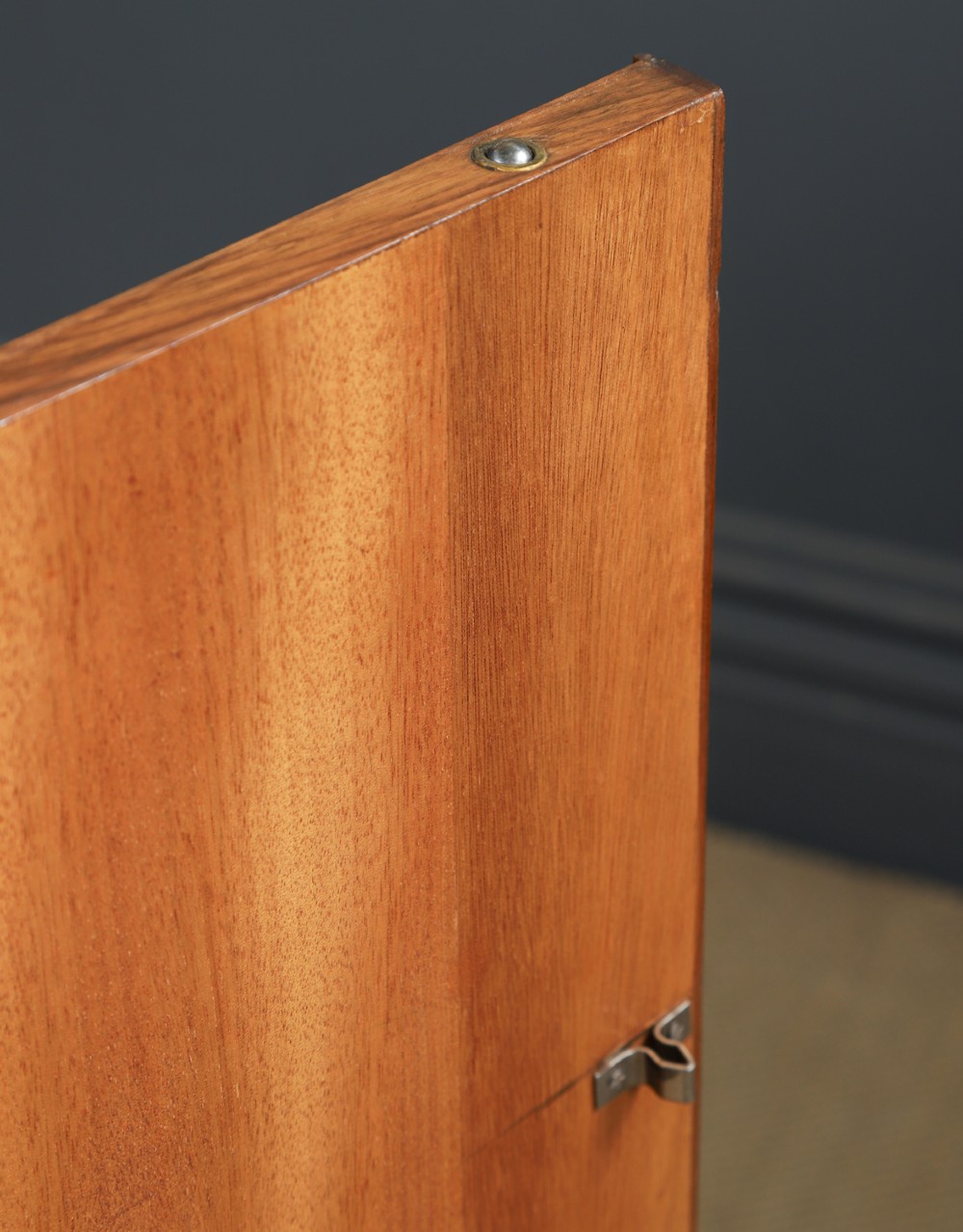 Small Antique English Art Deco Walnut Two Door Tallboy Compactum Armoire (Circa 1930) View VIII