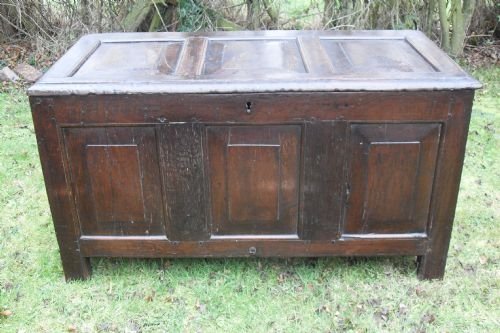 Georgian Oak Panelled Coffer