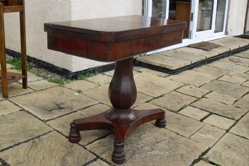 Victorian Mahogany Fold Over Games Table
