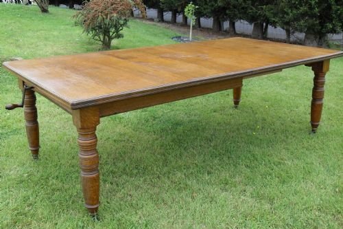 Victorian Light Oak Wind Out Dining Table