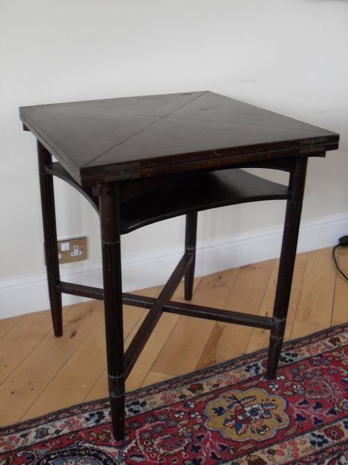 Edwardian Mahogany Envelope Card Table