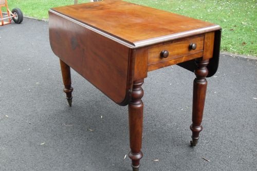 Victorian Solid Flame Mahogany Drop Leaf Table