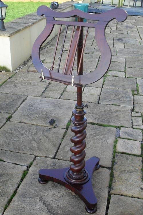 Victorian Mahogany Adjustable Music Stand