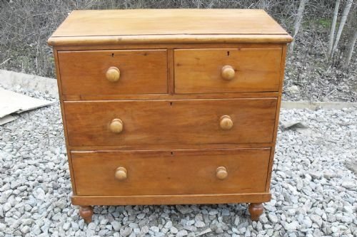 Victorian Stained Pine Small Chest of Drawers