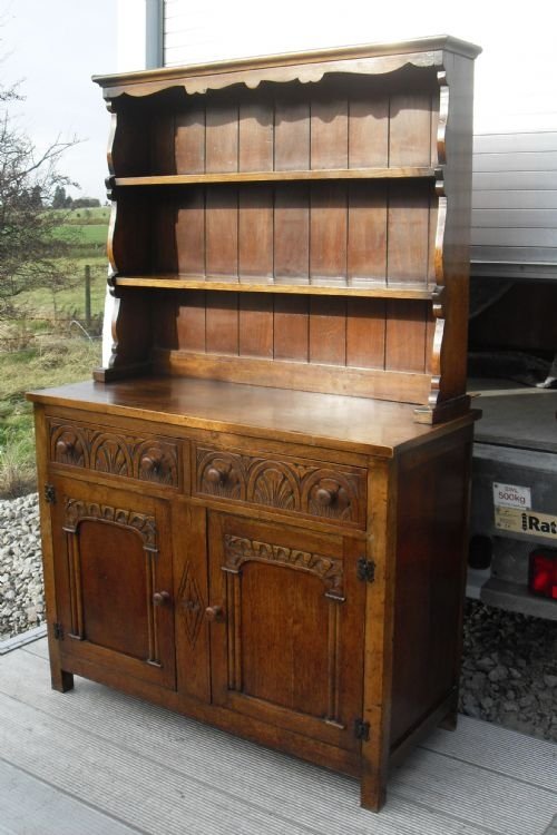 17th Century Style Carved Oak Dresser 

