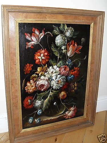 F. Tauler Oil Painting (Flowers in a Vase)