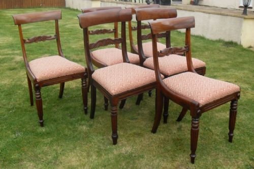 George IV Mahogany Set of Six Dining Chairs