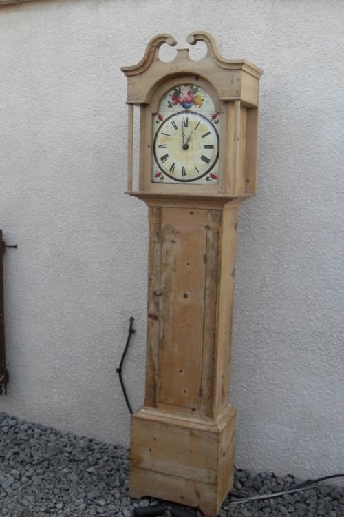 19th Century Pine Longcase Clock