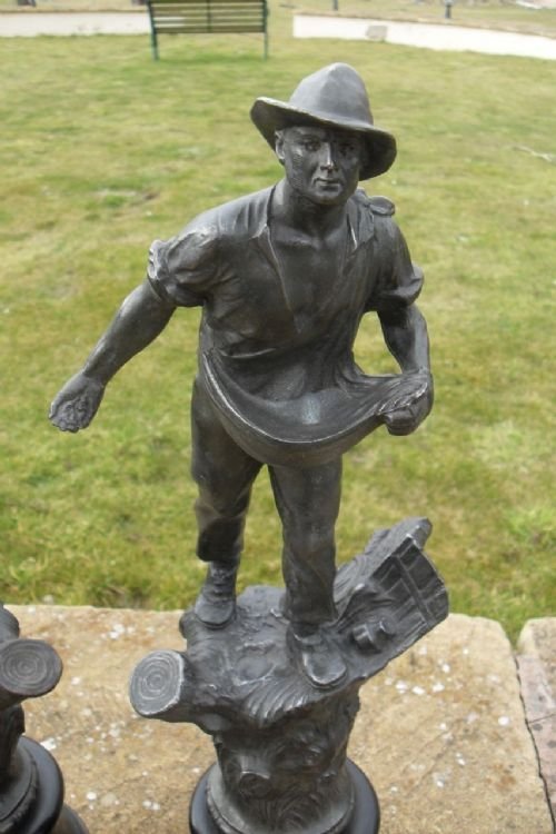 Pair of Late 19th Century Spelter Figured Statues