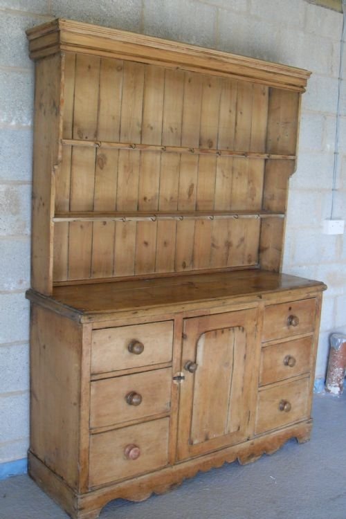 19th Century Pine Dresser with Cupboard (Came from Mary Arden's House)