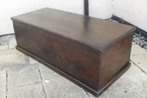 19th Century Sturdy Elm Ottoman/coffer