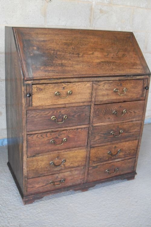 Sturdy Oak Bureau/chest Drawers