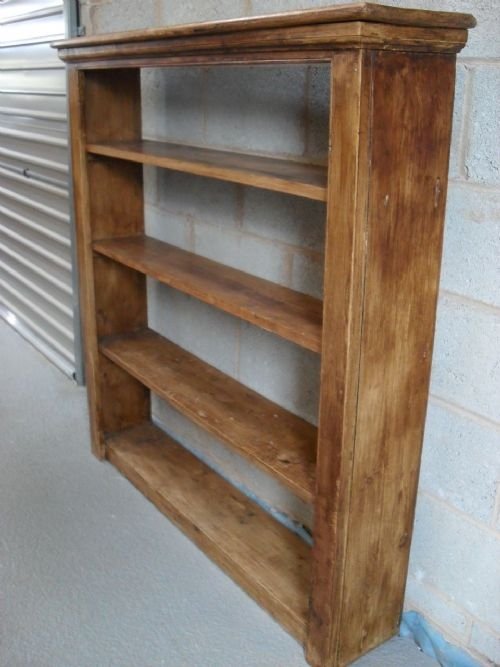 19th Century Pine Open Bookcase