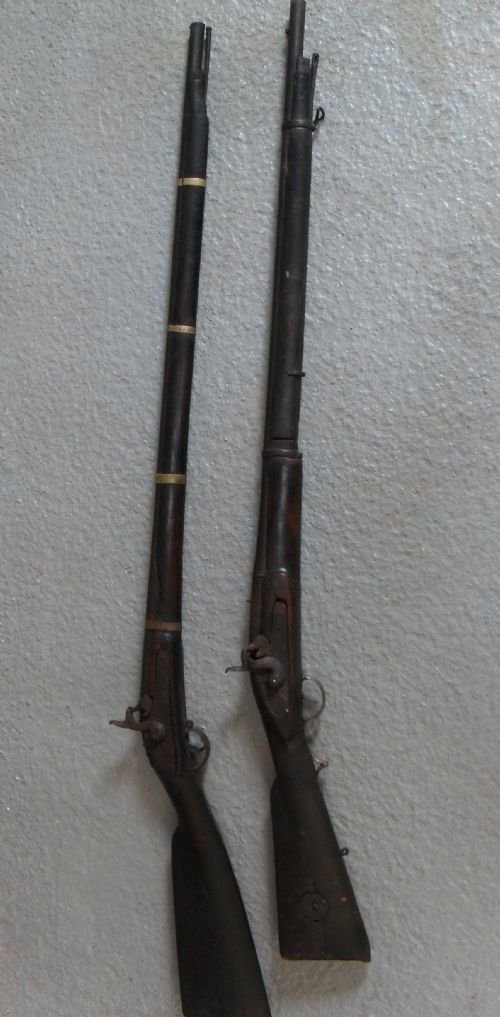 Two Old Now Ornamental (19th Century) Rifles Muskets