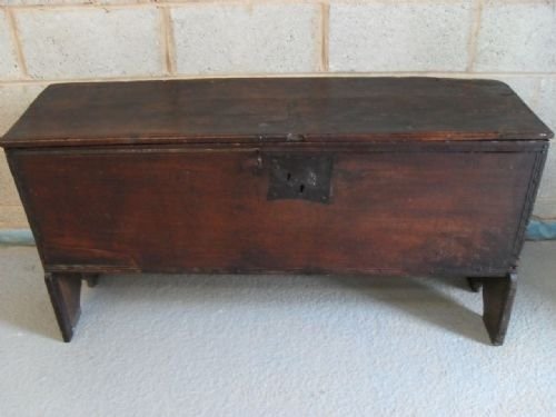 Early 18th Century Oak Plank Chest/coffer