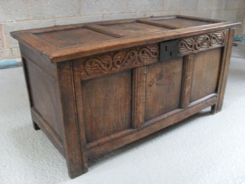 Late 17th Century Panelled Oak Coffer