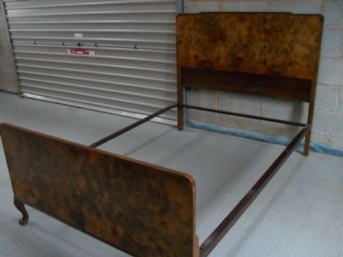 Burr Walnut Bed Head and Footboard

