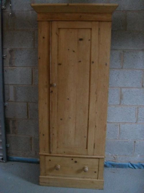 Victorian Single Door Wardrobe with Drawer to Base
