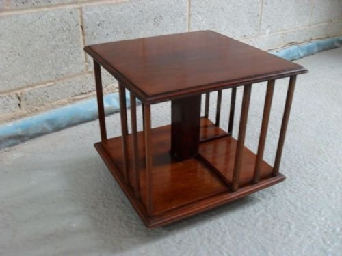Mahogany Revolving Desk Top Bookcase
