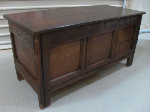 Late 17th Century Oak 3 Panelled Coffer
