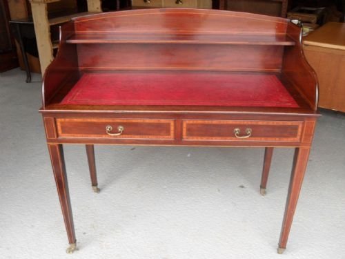 Lovely Mahogany and Boxwood 19th Century Writing Desk
