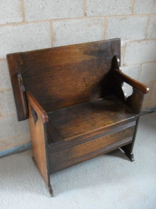 Oak Monks Bench/settle with Adjustable Back
