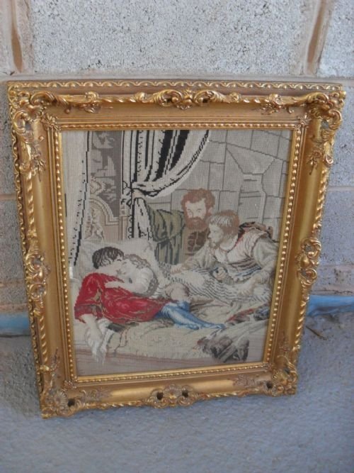 	
19th Century Woolwork in Gilt Frame