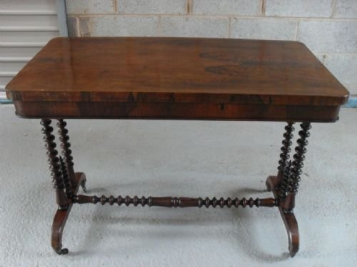 	
Victorian Rosewood Centre Table with Turned Supports