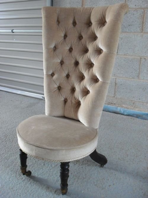 19th Century Mahogany Upholstered Nursing Chair