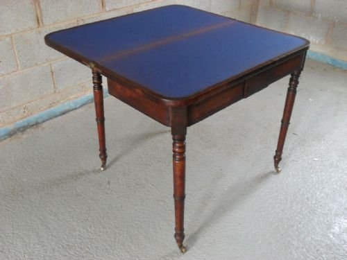 Regency Flame Mahogany Fold Over Tea Table
