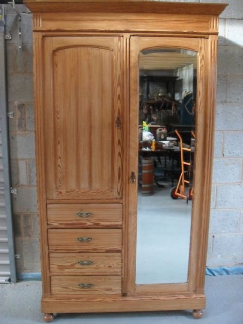 Victorian Pitch Pine Compactum Wardrobe