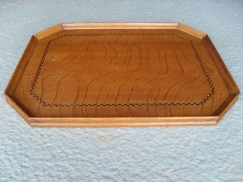 Oak Inlaid and Canted Cornered Tray