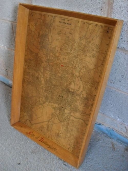 Oak Framed Map of the City of Nottingham