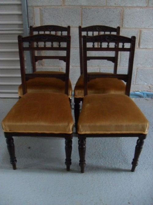 Set of Four Edwardian Mahogany Dining Chairs