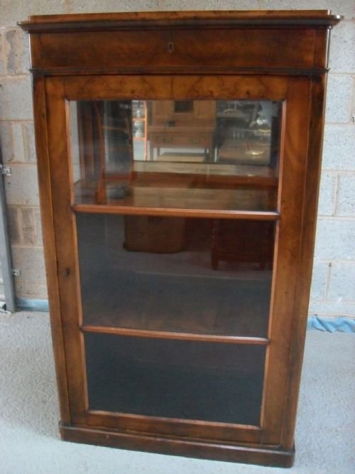 19th Century Continental Walnut Display Cabinet