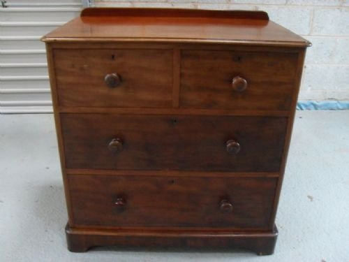 Victorian Mahogany Chest of Deep Drawers 2 Over 2