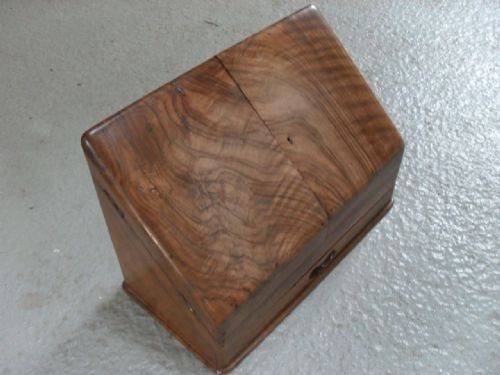 Edwardian Walnut Stationary Cabinet with Drawer