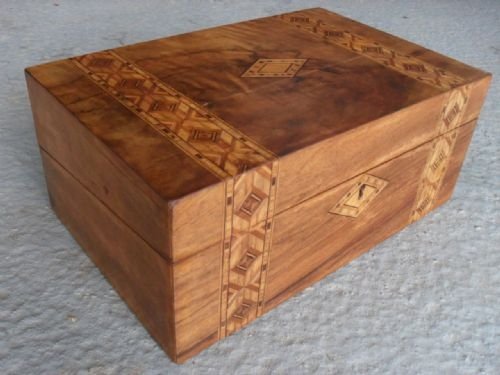 19th Century Walnut and Tunbridge Inlaid Writing Slope