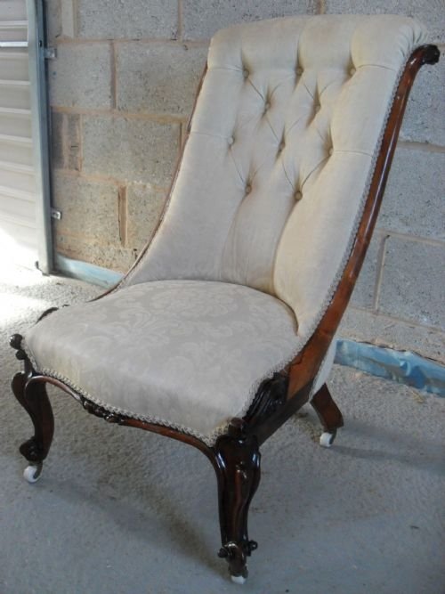 Victorian Rosewood Show Wood Ladies Chair