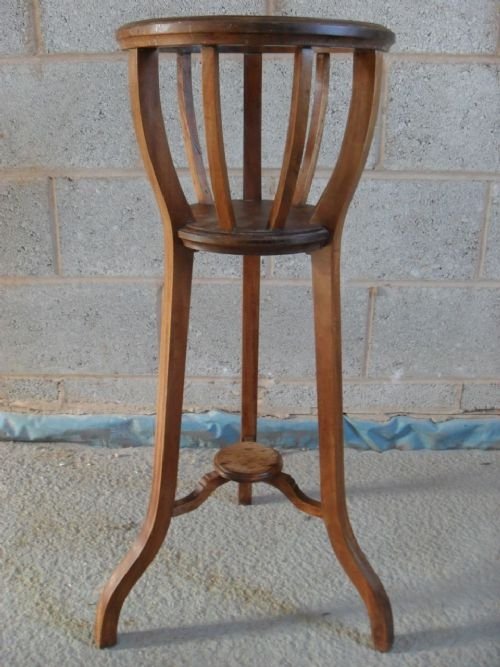 Mahogany Jardiniere Stand with Basket Top