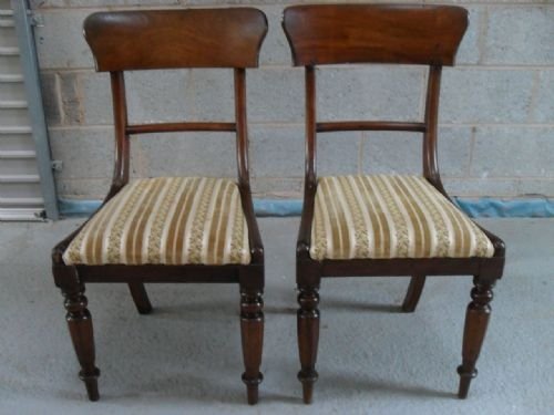 Pair of 19th Century Mahogany Bar Backed Chairs