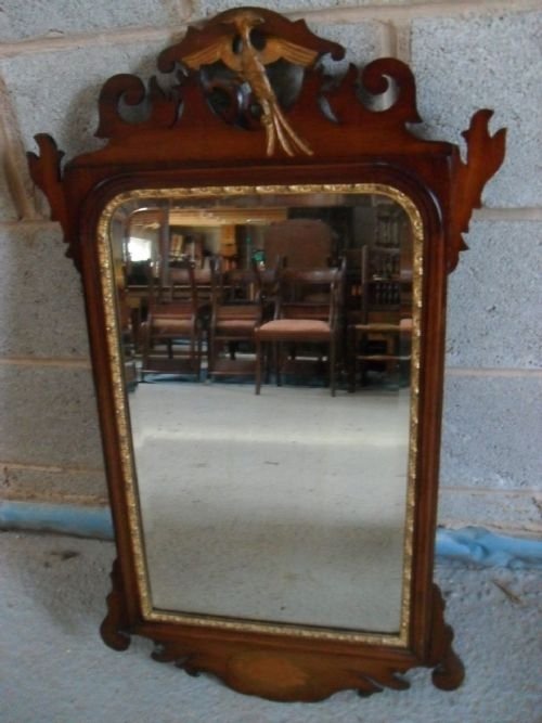 19th Century Mahogany Pierced Frame Wall Mirror