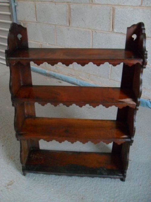 	
Victorian Mahogany Hanging Shelves with Shaped Sides