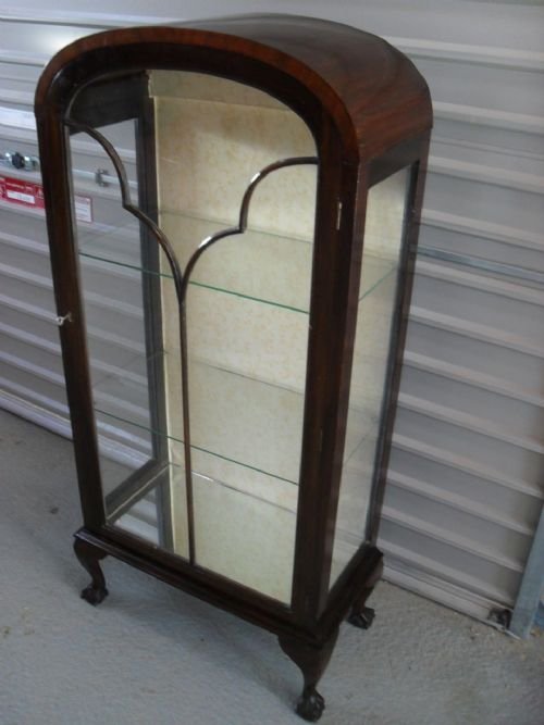 Mahogany Dome Topped Glazed Display Cabinet