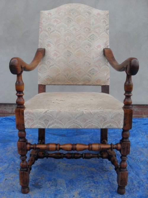 Late 19th Century Beechwood Turned Carver Chair